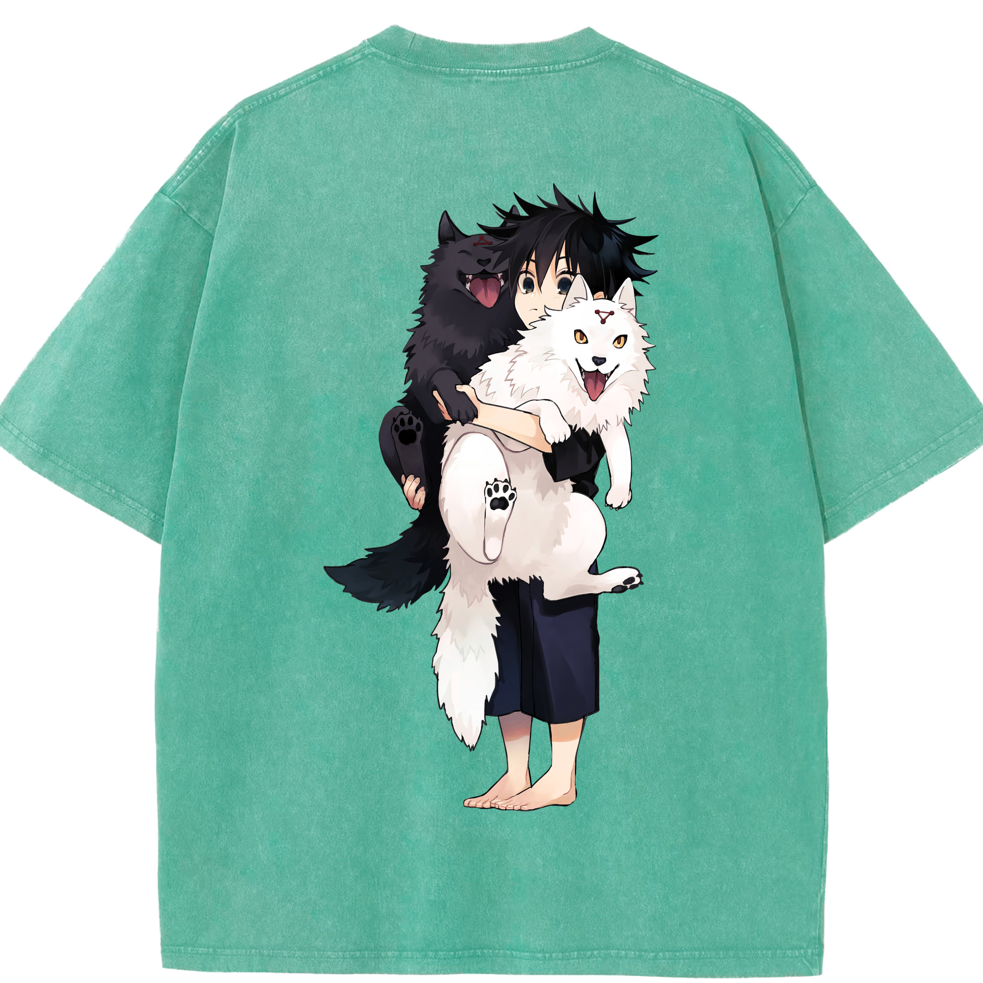（画像用） 呪術廻戦 Jujutsu Kaisen 綿100% ヴィンテージ風 半袖Tシャツ（背面プリント）
